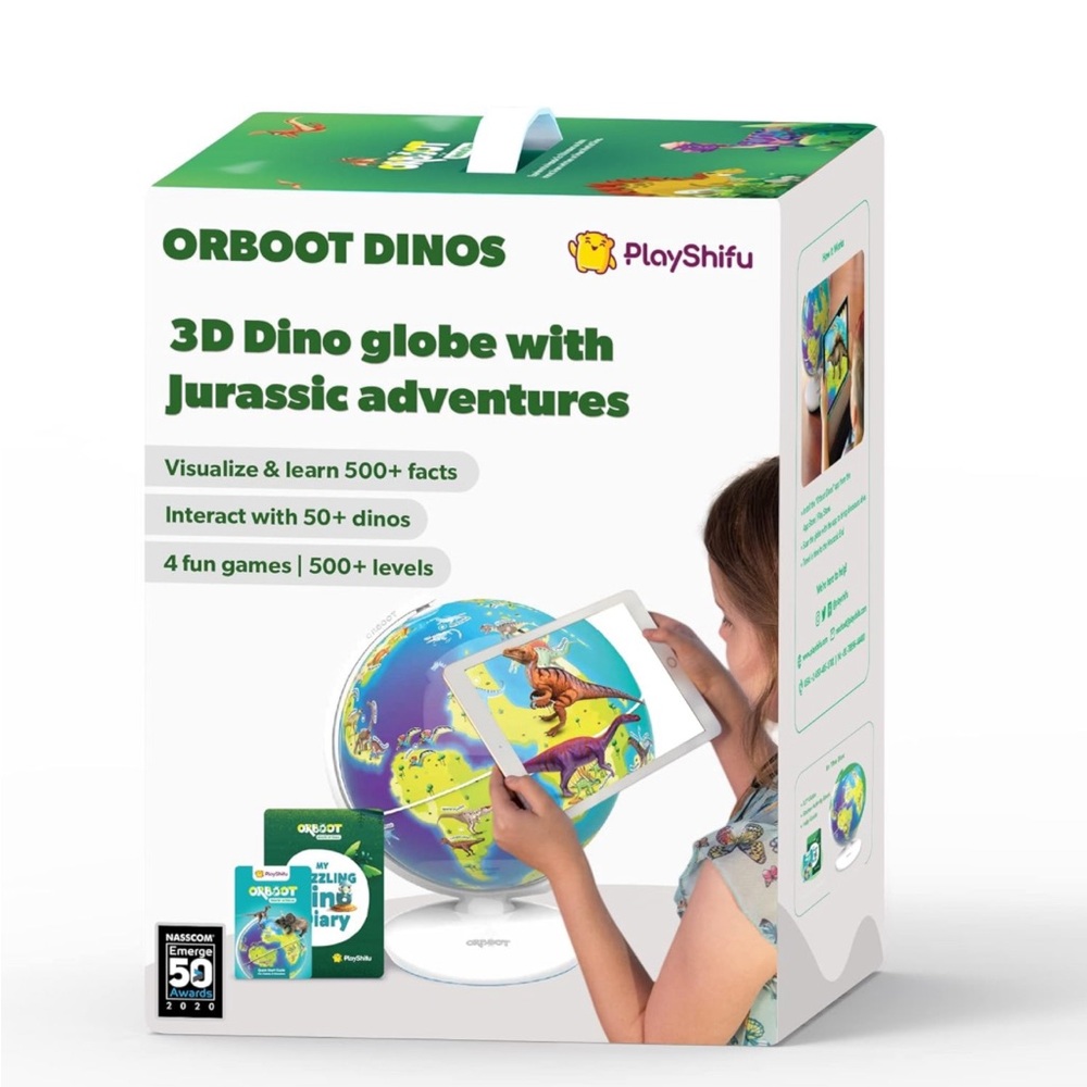 PlayShifu Dinosaur Globe + App; Interactive Learning (40 Dinos w/500+ Dino Facts